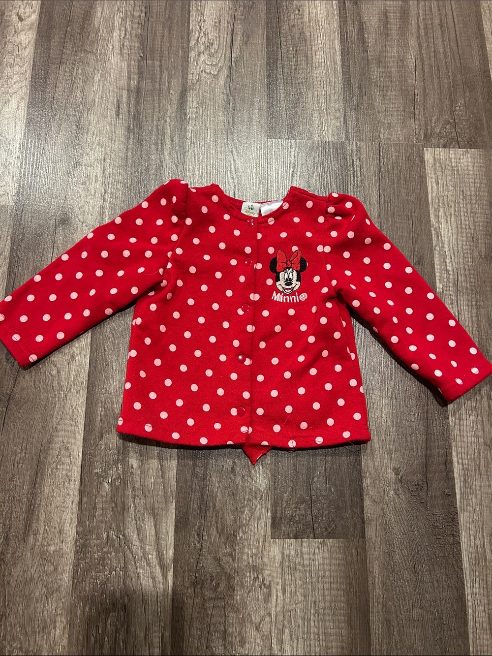Disney Red and Pink Polka Dot Minnie Jacket Size 6-9 Months